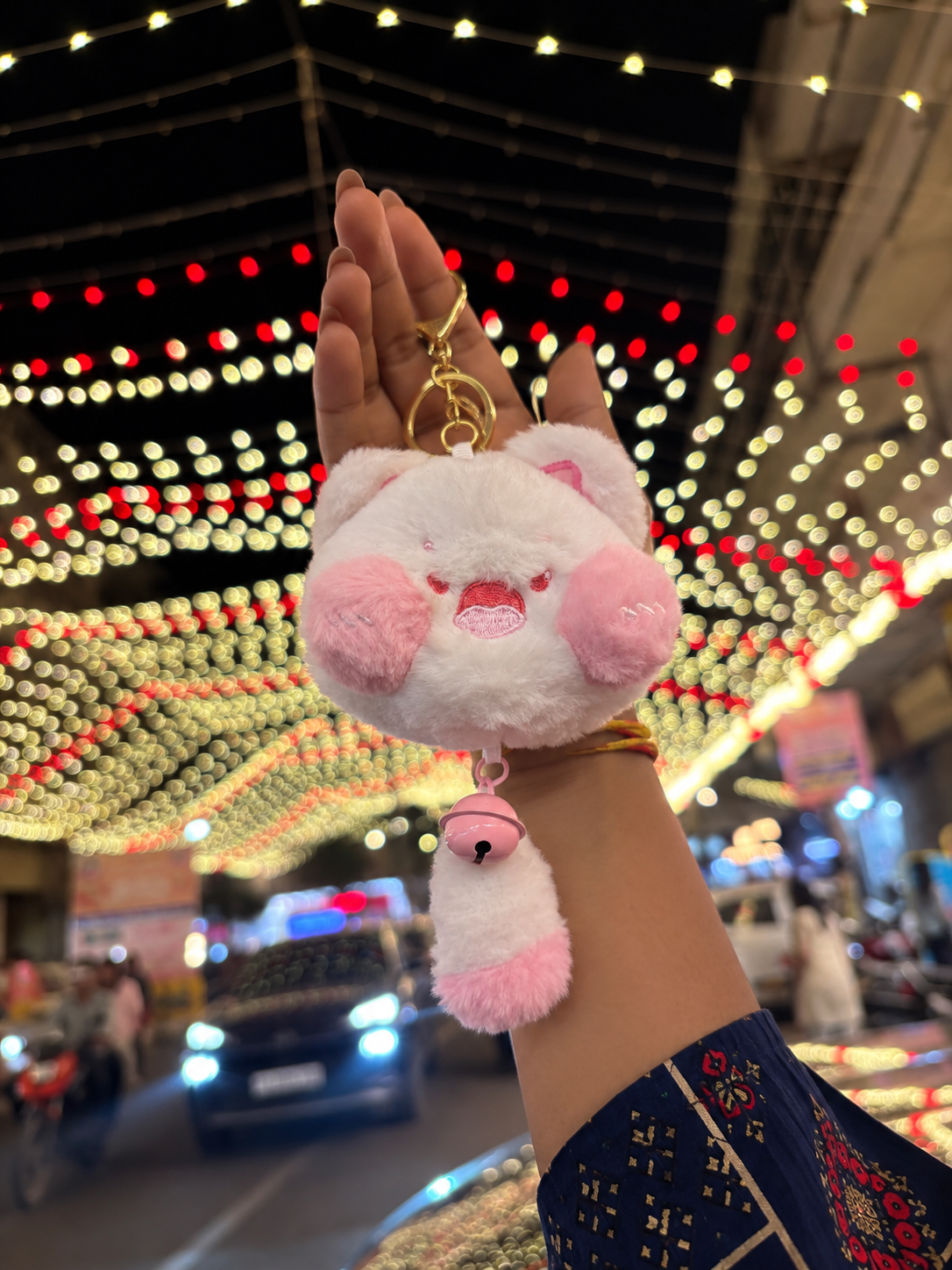Blush Bunny Plush Keychain