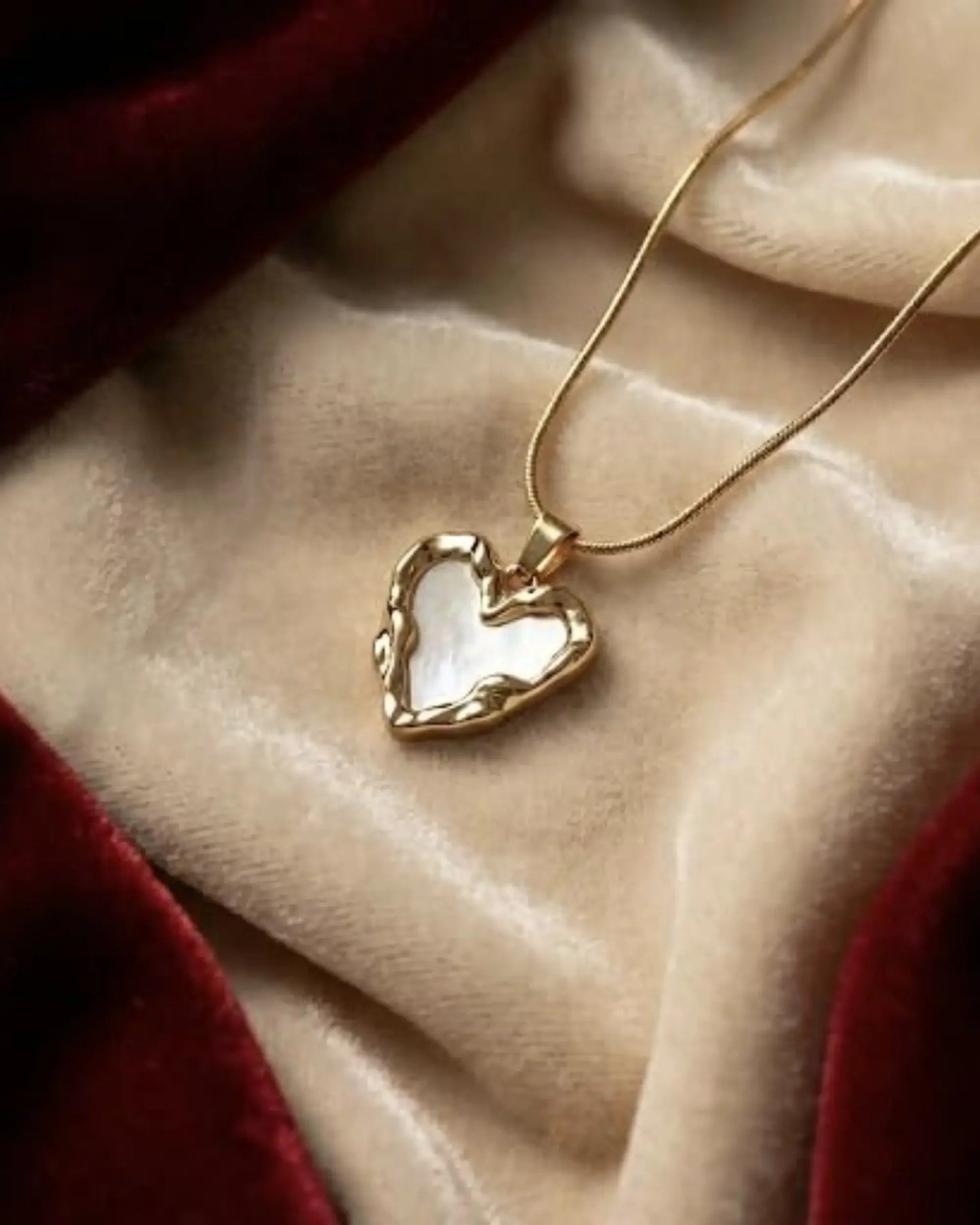 minimal heart necklace for daily wear women