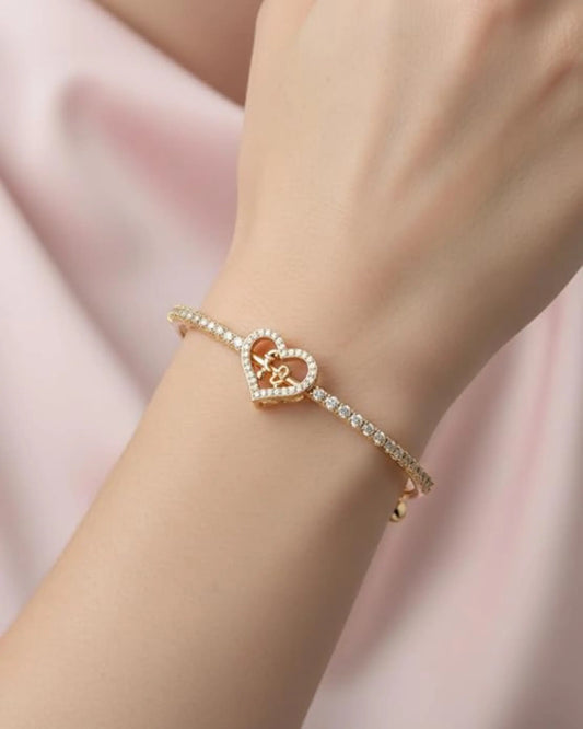 elegant heart bracelet for women