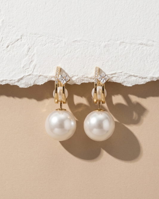 elegant pearl drop earrings for women
