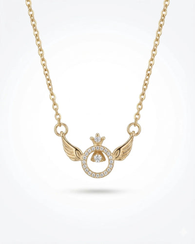 Golden Halo Angel Wings Pendan