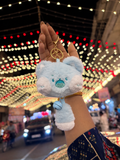 Sky Blue Plush Bear Keychain