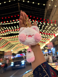 Blush Bunny Plush Keychain