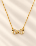Golden Infinity Crystal Necklace