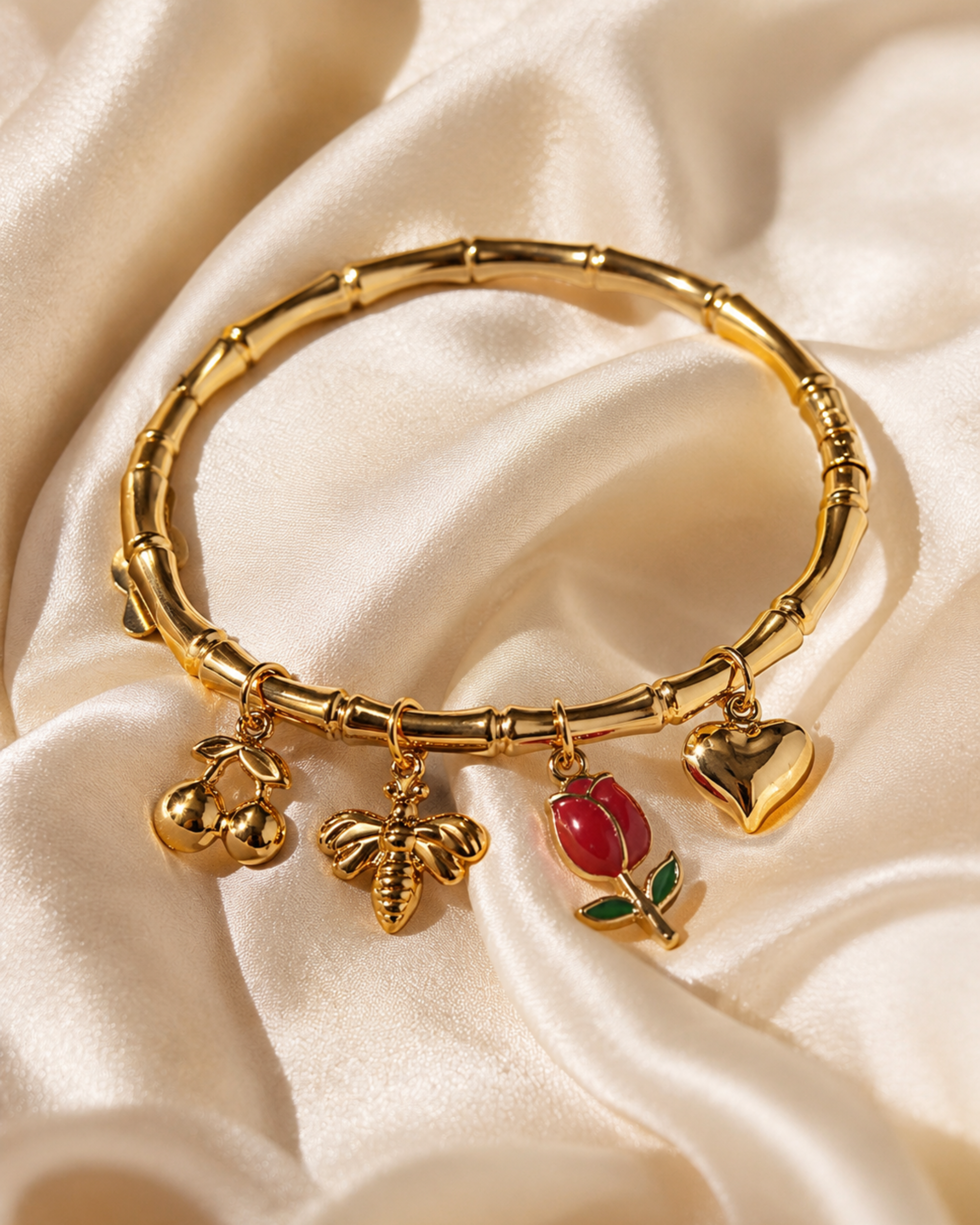 Golden Multi Charm Bracelet