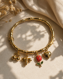 Golden Multi Charm Bracelet