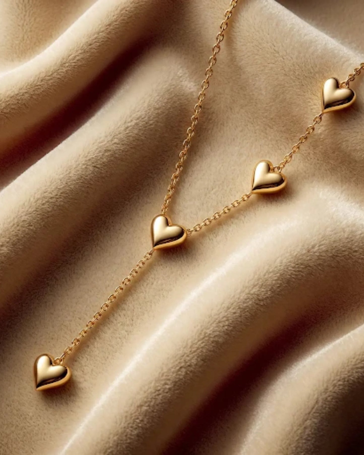 Anti tarnish heart necklace for girls