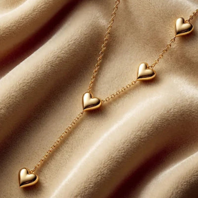Anti tarnish heart necklace for girls