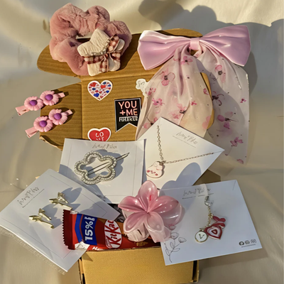 Cute pink gift box for girls