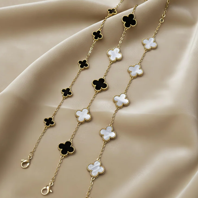 Eternal Clover trio bracelet set anti tarnish gold