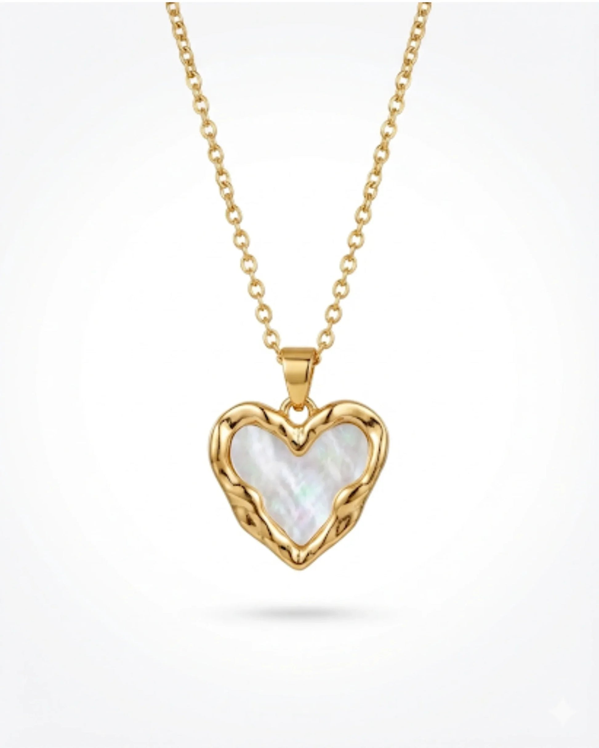 lowkey love heart pendant necklace for women waterproof gold