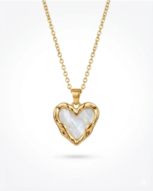 lowkey love heart pendant necklace for women waterproof gold