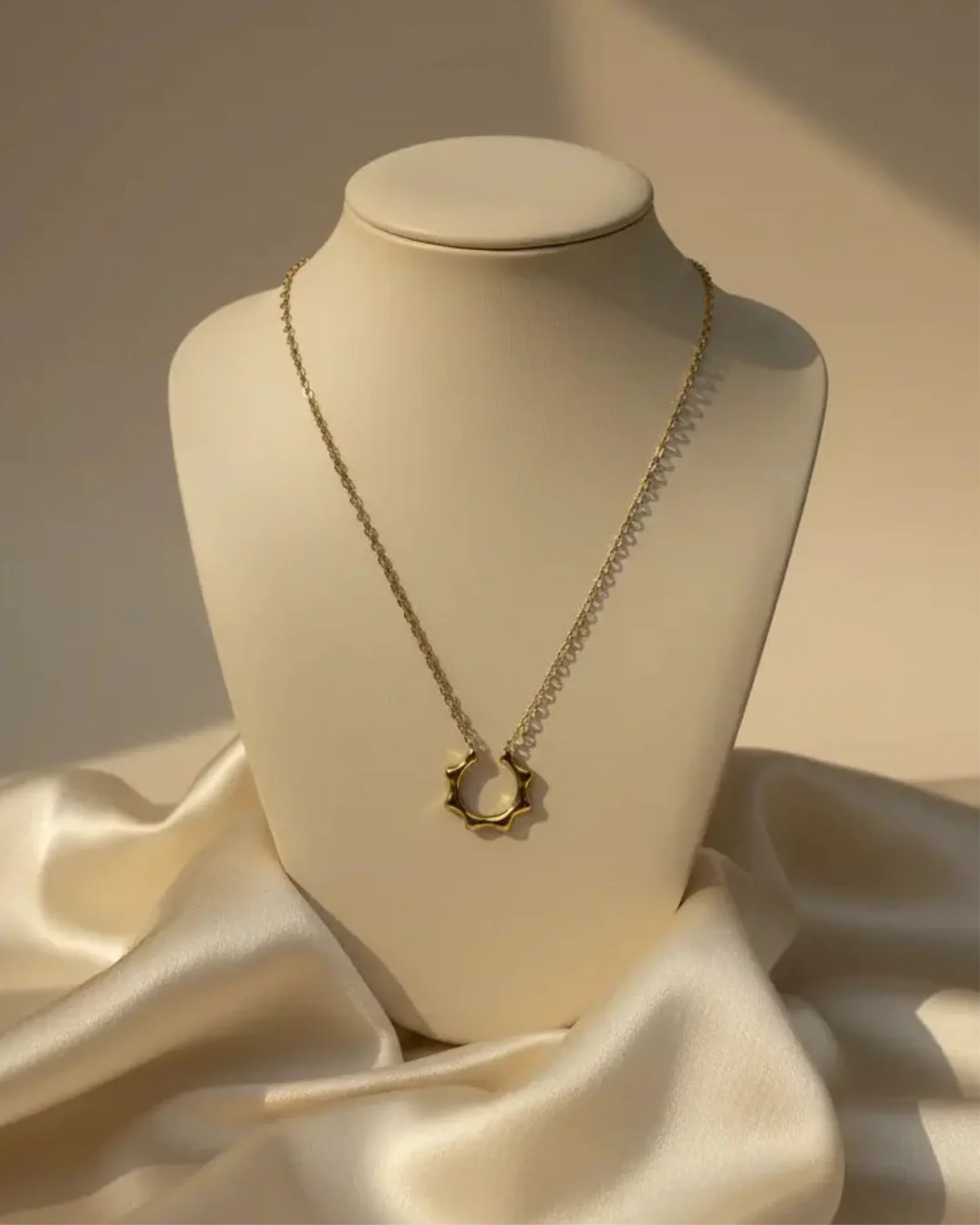 sol arc necklace minimal arc necklace for women