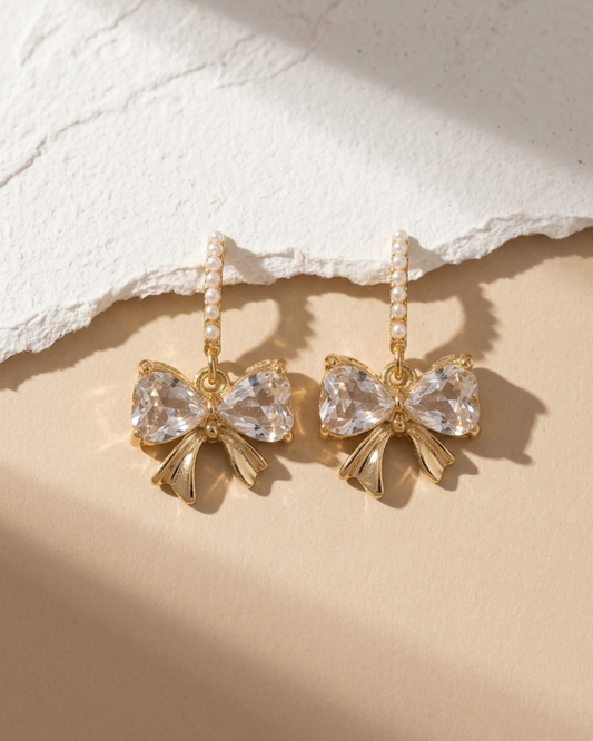 cute bow earrings for women