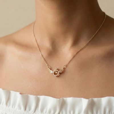 elegant angel wing necklace for women