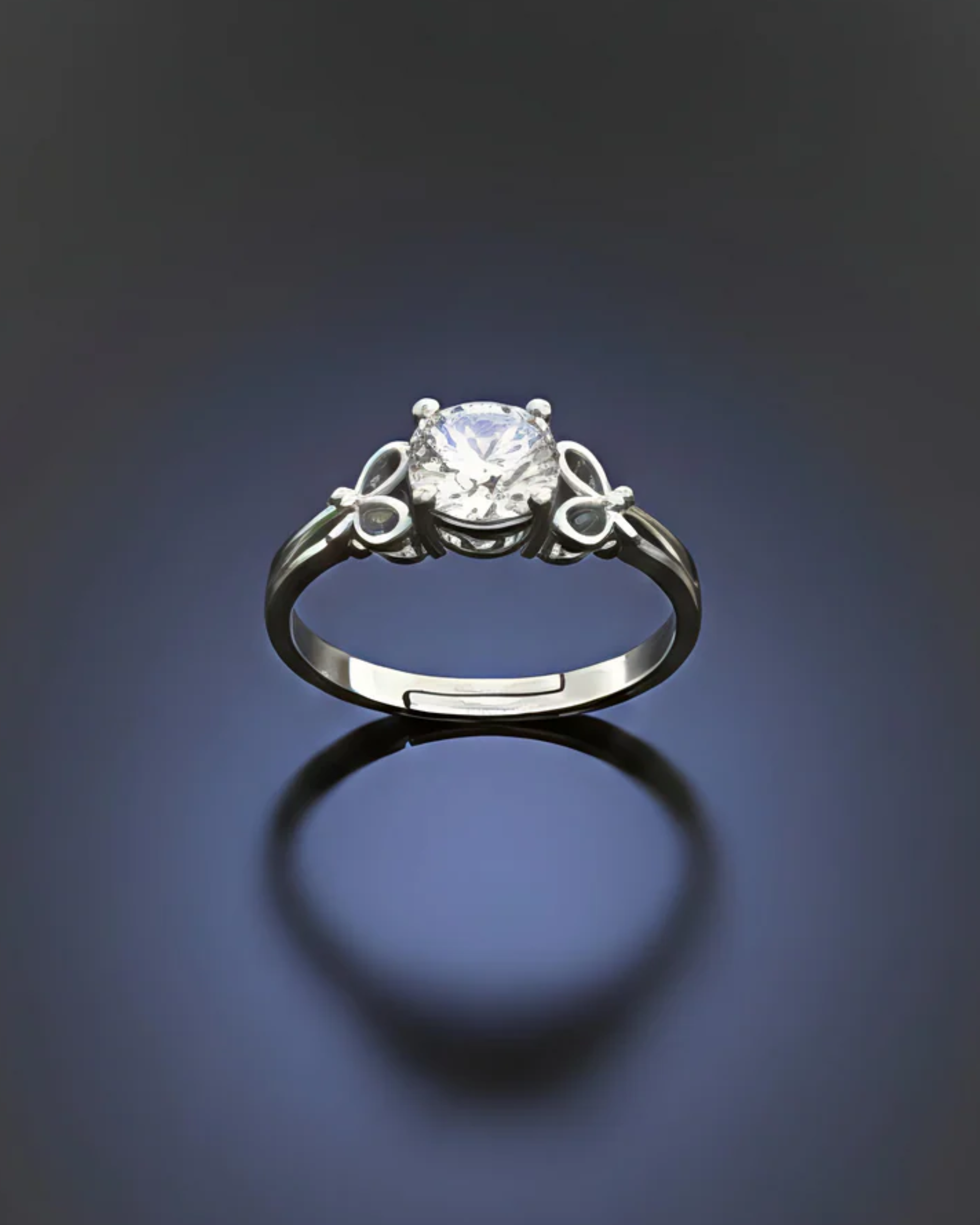 elegant crystal ring