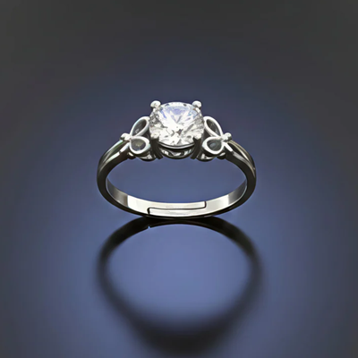 elegant crystal ring
