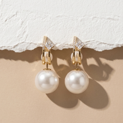 elegant pearl drop earrings for women