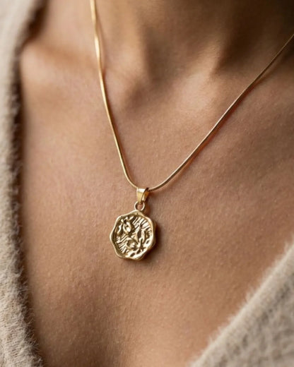 golden heritage vintage coin pendant necklace