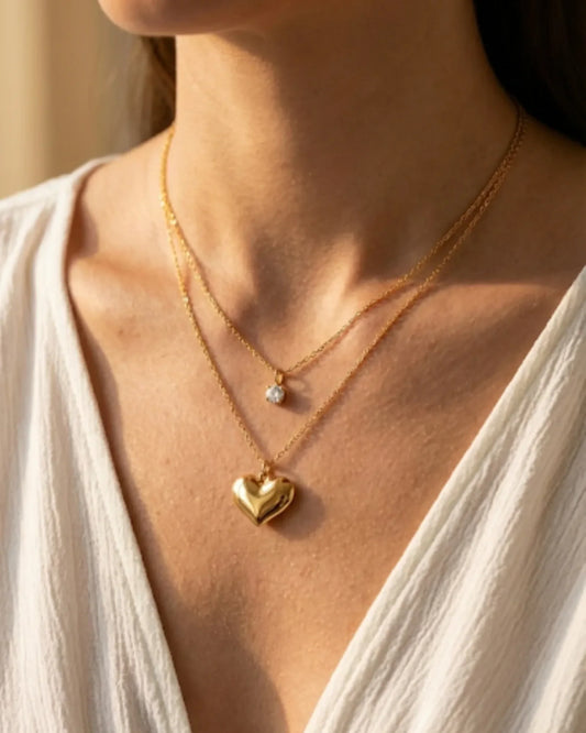 minimal waterproof gold pendant necklace for women