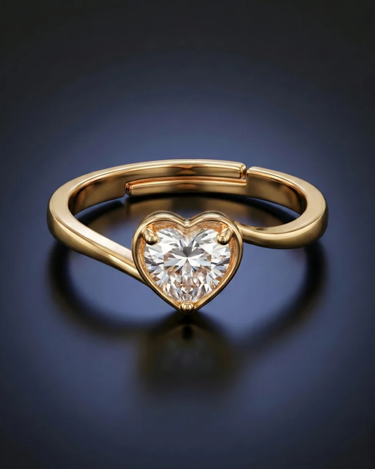 golden promise heart ring romantic jewellery