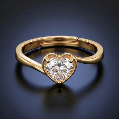 golden promise heart ring romantic jewellery