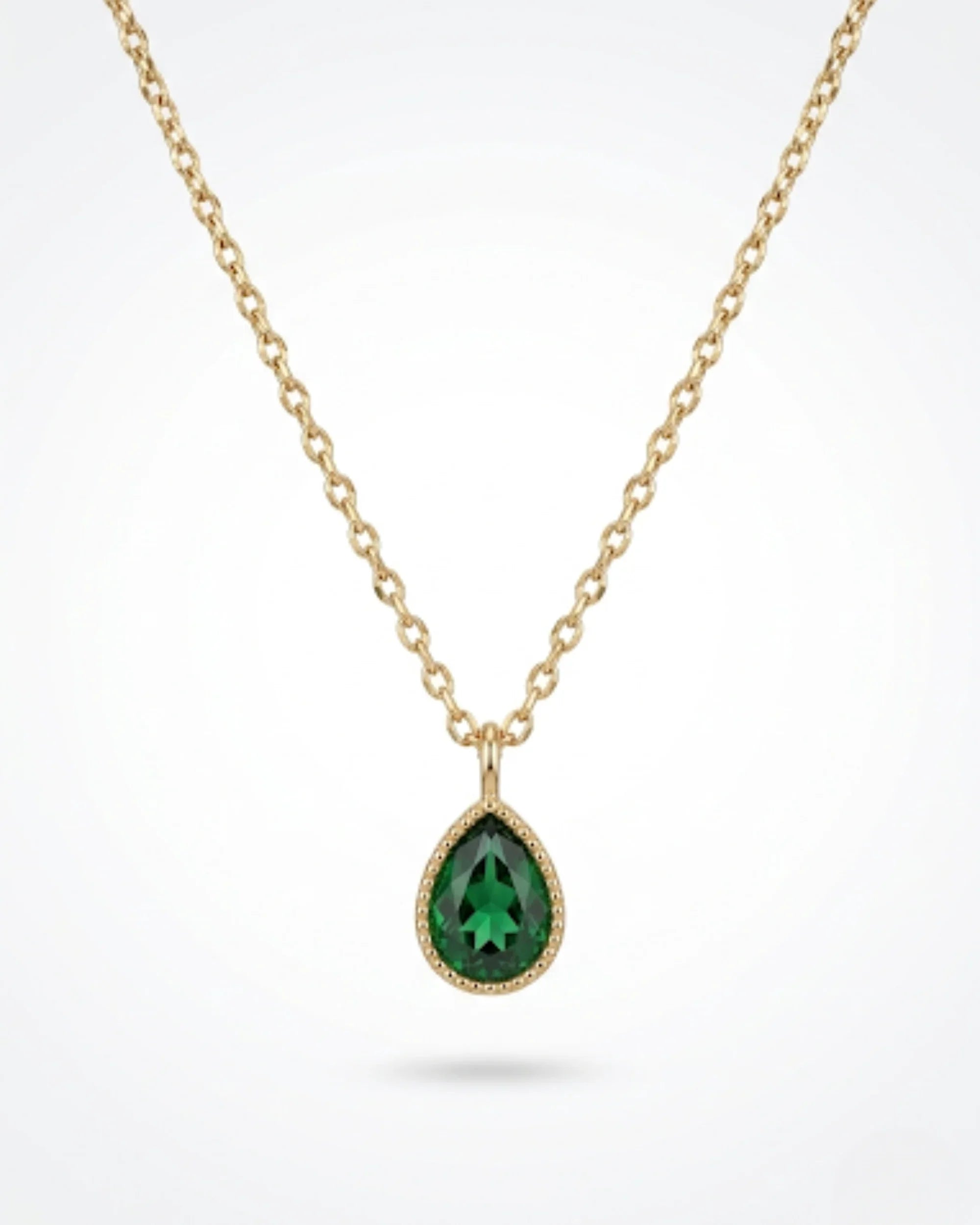 golden teardrop pendant necklace for women