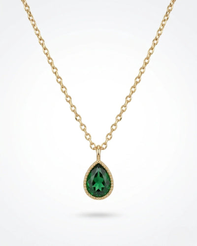 Golden Teardrop Necklace | Elegant Minimal Necklace for Women