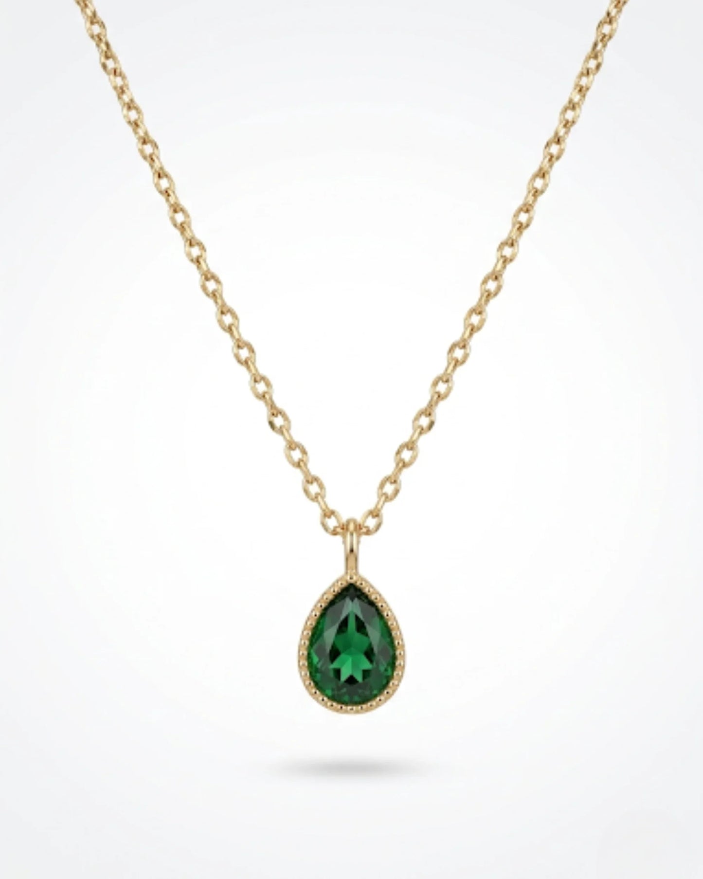 golden teardrop pendant necklace for women