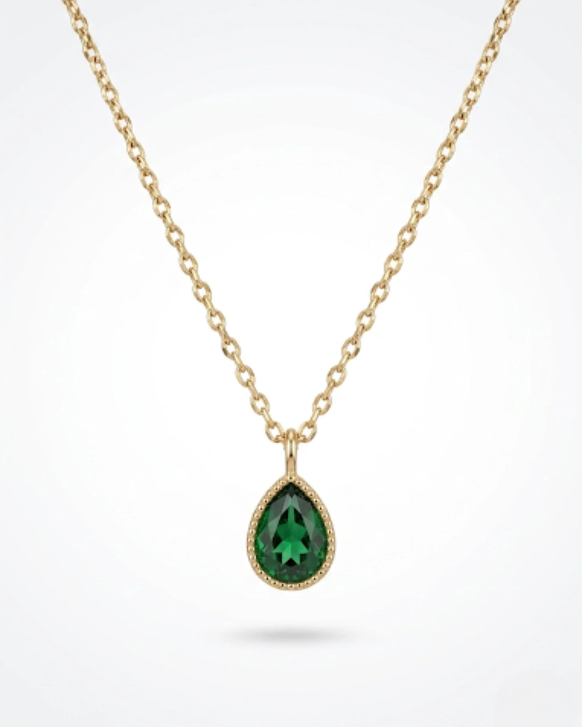 golden teardrop pendant necklace for women