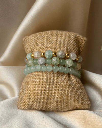 Green Jade Stack Bracelet