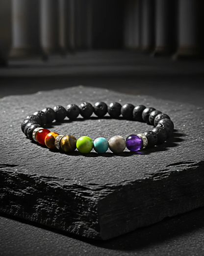 lava 7 chakra bracelet natural stone