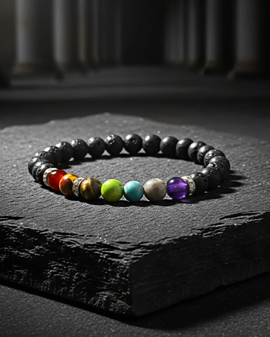 lava 7 chakra bracelet natural stone