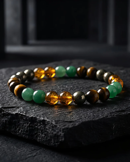 money magnet crystal bracelet pyrite citrine