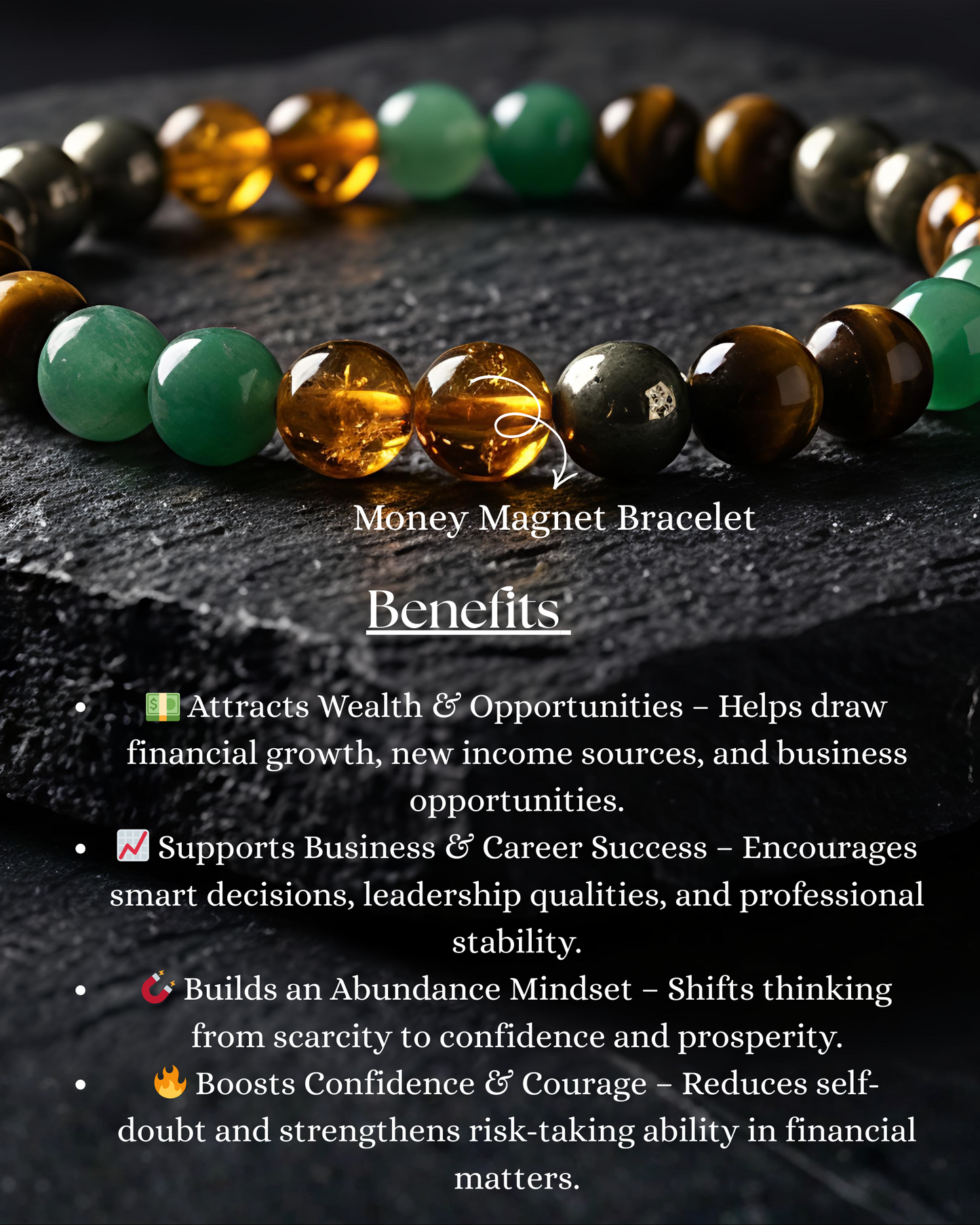 natural crystal bracelet for abundance