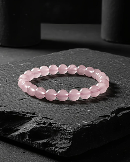 natural rose quartz bracelet