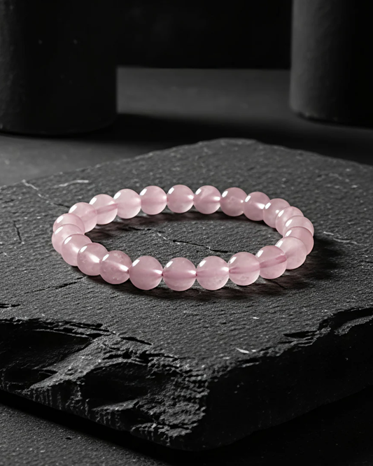 natural rose quartz bracelet
