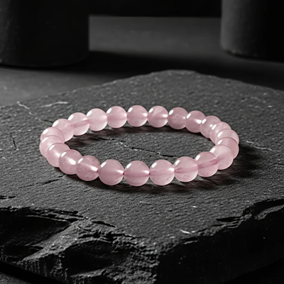 natural rose quartz bracelet