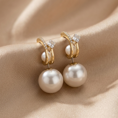 pearl royale drop earrings