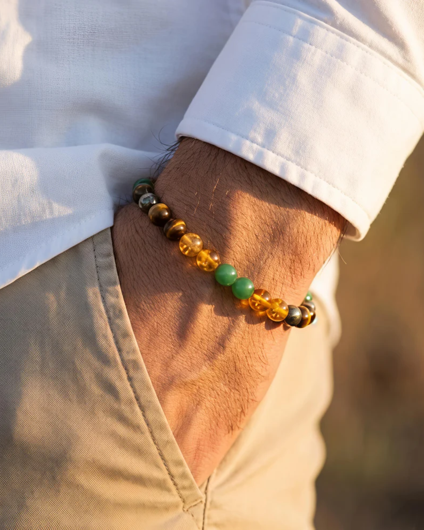 pyrite citrine bracelet for success and wealth