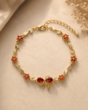 Ruby Tulip Bow Bracelet