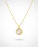 round gold star necklace pendant