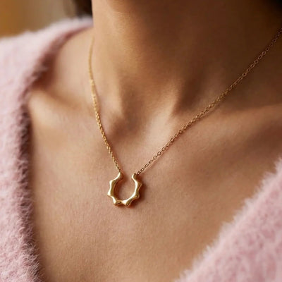 sol arc necklace minimal arc necklace for women